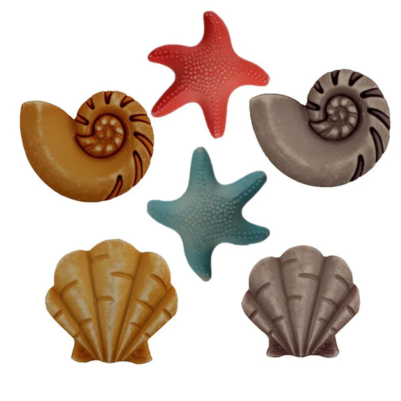 Buttons Galore and More Summer Craft & Sewing Buttons - Beachcomber - 18 Buttons